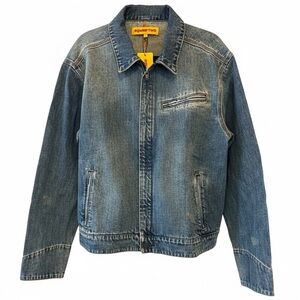 Round Two Men’s Blue Traveler Zip Denim Jacket